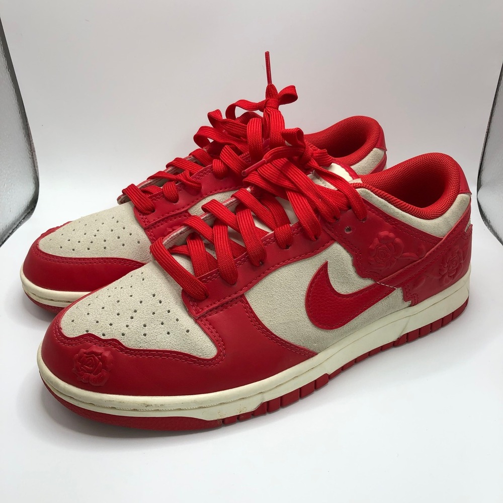 Nike Dunk Low Roses HF1986 100 Size 8 Women Red White Low Top Flowers Floral